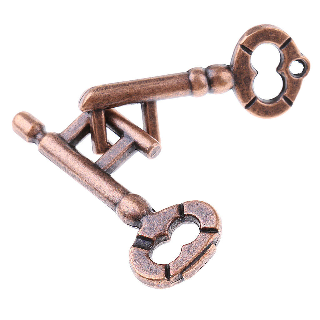 1/Set Key Lock Classic Metal Brain Teaser Keys Puzzles for Kids Development