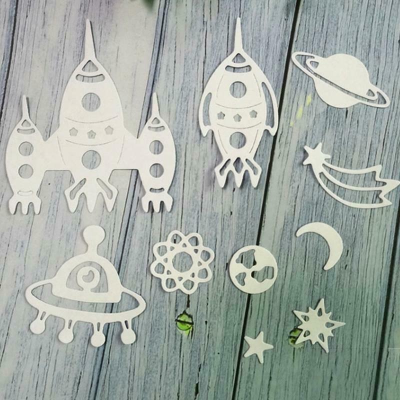 Planet Moon Metal Cutting Die Stencil DIY Scrapbooking Album Paper Card Template