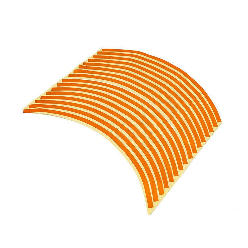 Orange Reflective Wheel Rim Stripes for Motorcycle with 17"-19" Tape Stickers