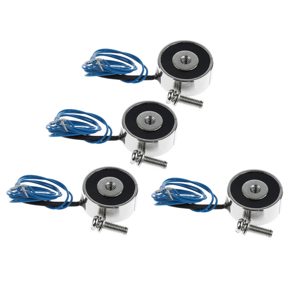 4x DC 12V Ultrathin Sucker Electromagnet Lift Holding KK-25-11