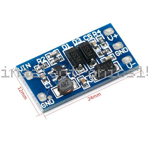 1X Â±12V Dual Output DC-DC Converter Step Up Boost Voltage 3V~5V to 12V Module