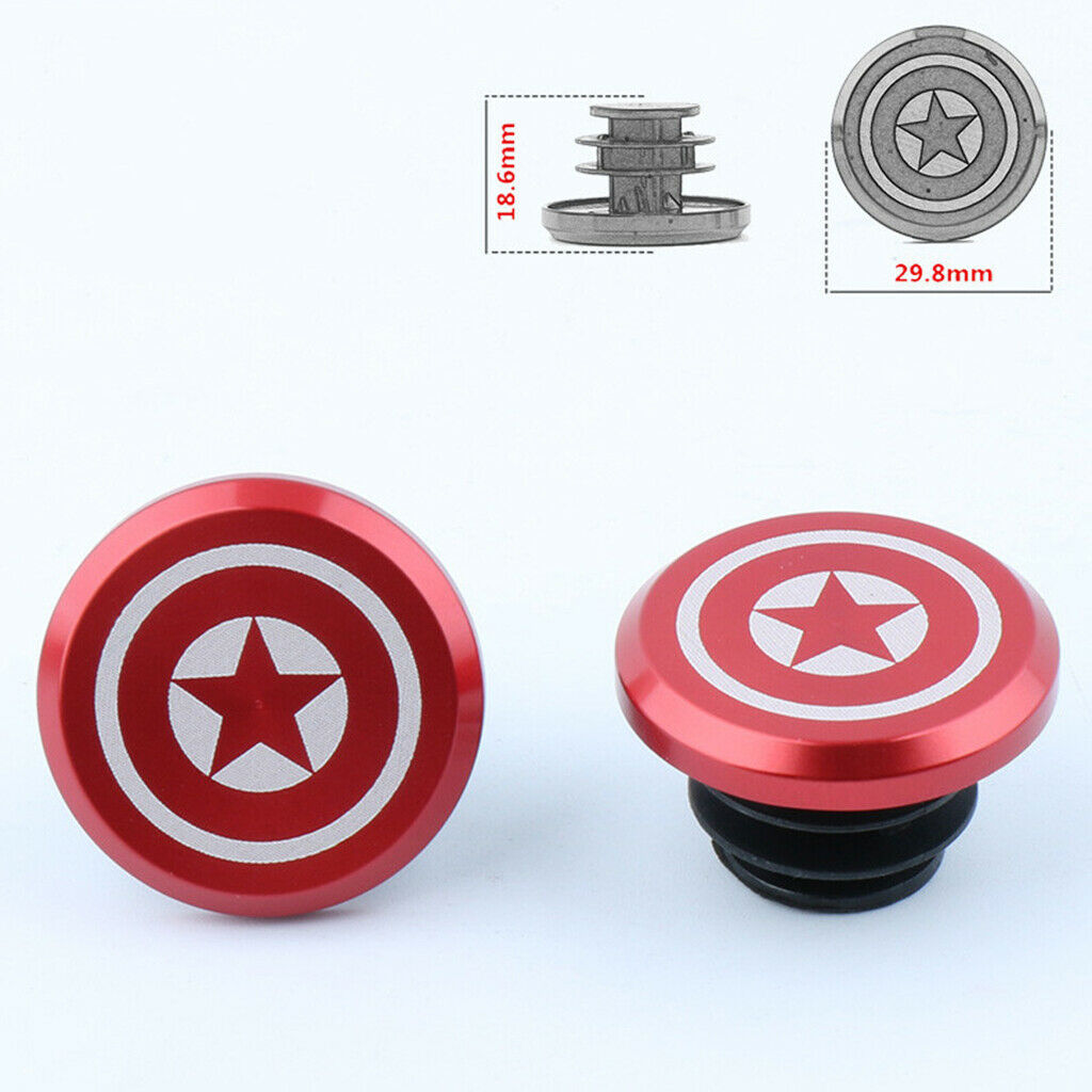 1 Piece Alloy Bicycle Bike Handlebar End Plugs Bar End   Red B