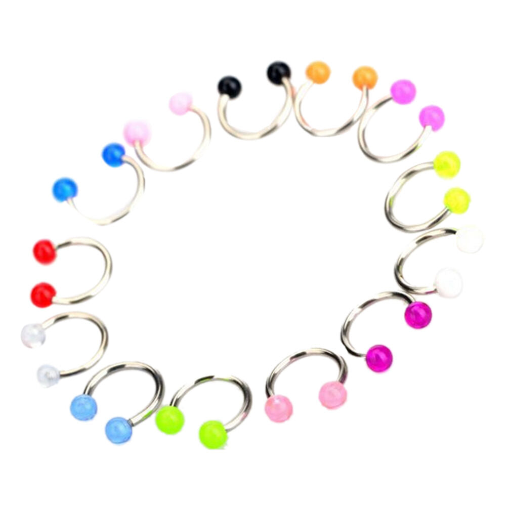 90x  Wholesale Body Jewelry Eyebrow Navel Belly Tongue Nose Piercing Bar BDAU