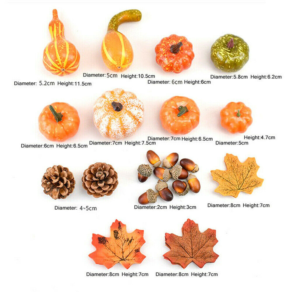 Artificial Pumpkin Harvest Autumn Fall Door Wall Wreath Banquet Halloween Decor