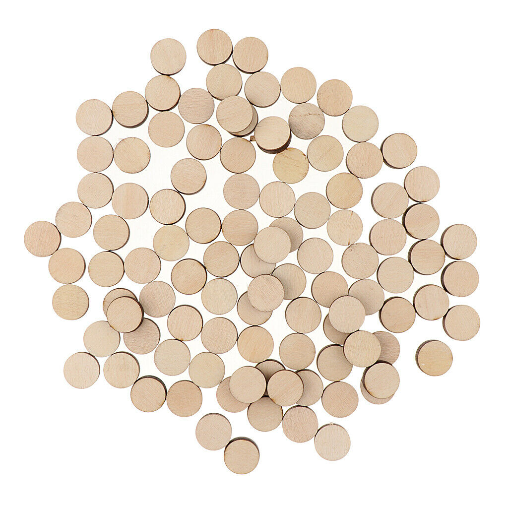 100 Pieces Blank Wooden Round Slice Washers for DIY Painting Drawing