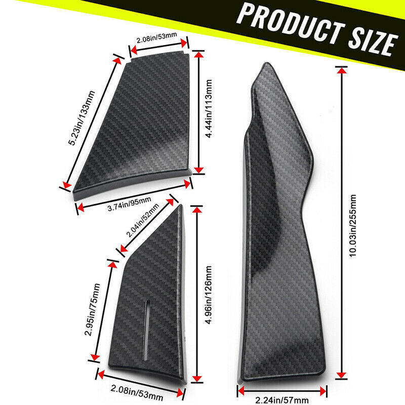 fit for BMW F80 M3 F82 M4 Car Bumper Carbon Combined Wind Splitter Spoiler Kit