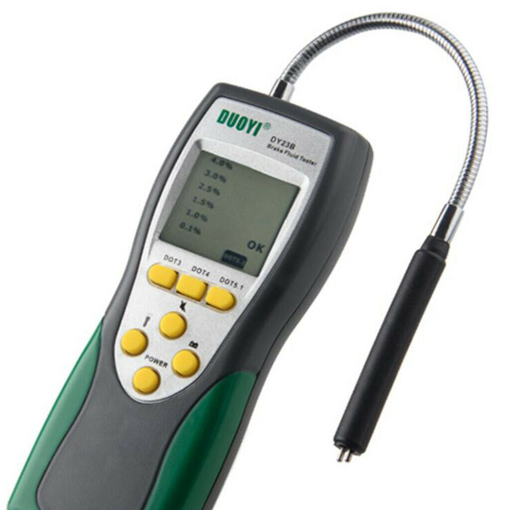 Car Brake Fluid Tester Oil Tester with 250mm Goose Neck Detector 2.2in LCD