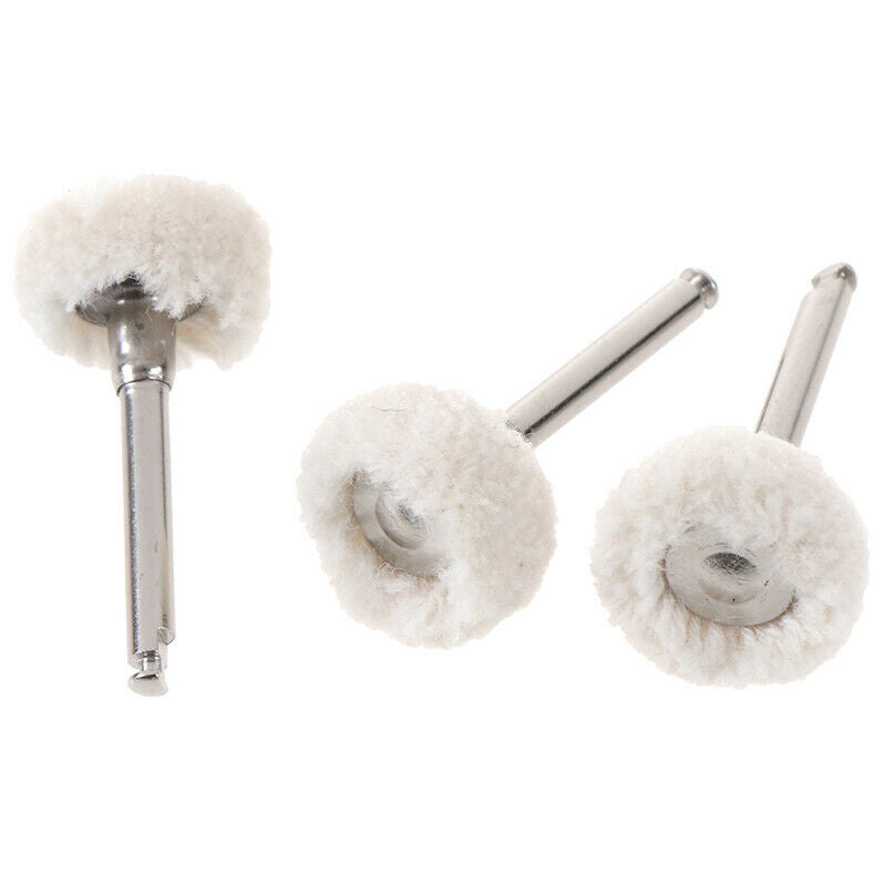 10Pcs/Set Dental Polishing Wheel Wool Cotton Polishing Pad Brushes Rotary Too SJ