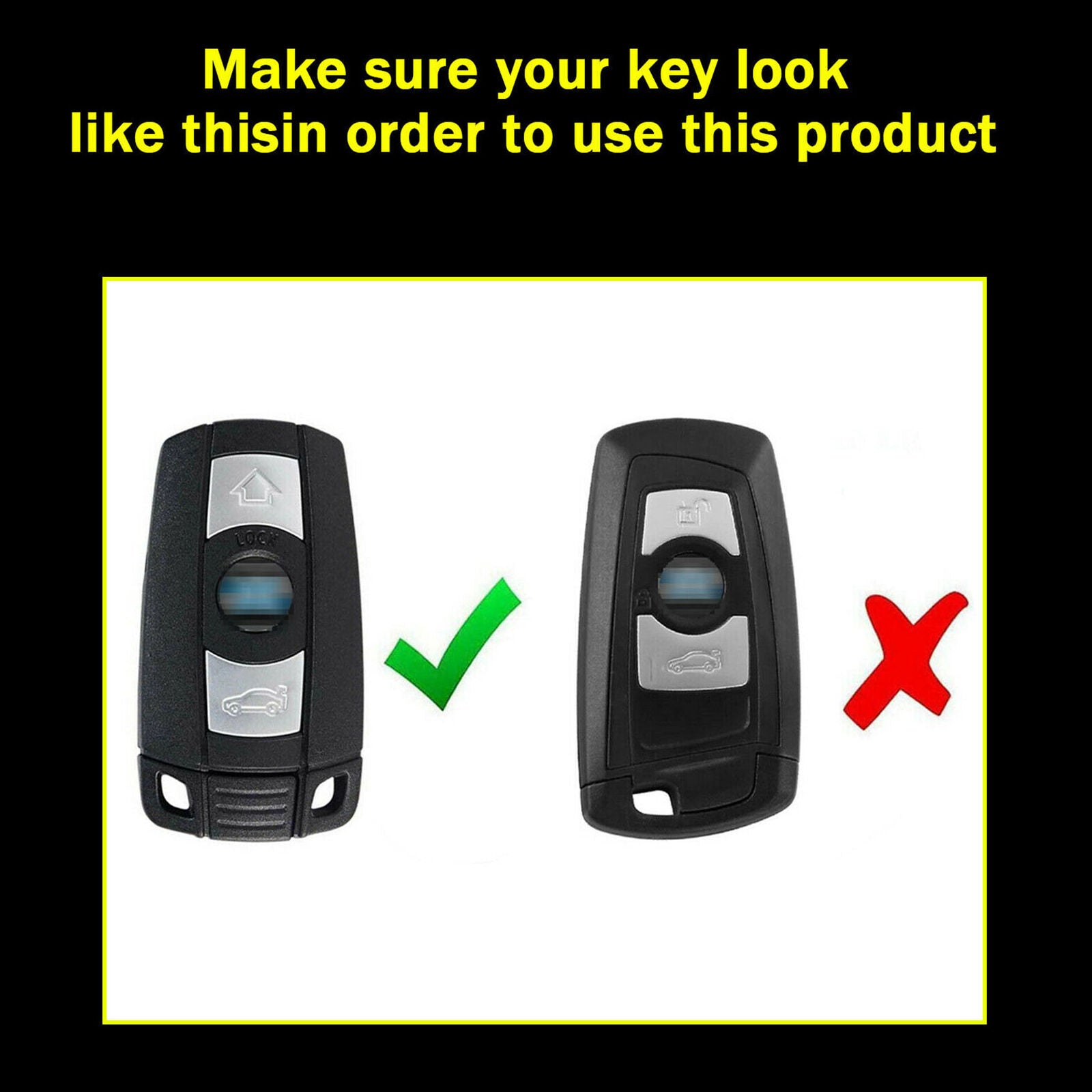 Carbon Fiber Pattern Soft Silicone Key Fob Cover For BMW First Gen Keyless Fob