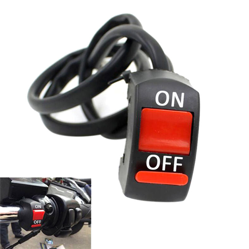 Universal 12V Motorcycle Handlebar Accident Hazard Light Switch On/Off Bu.l8