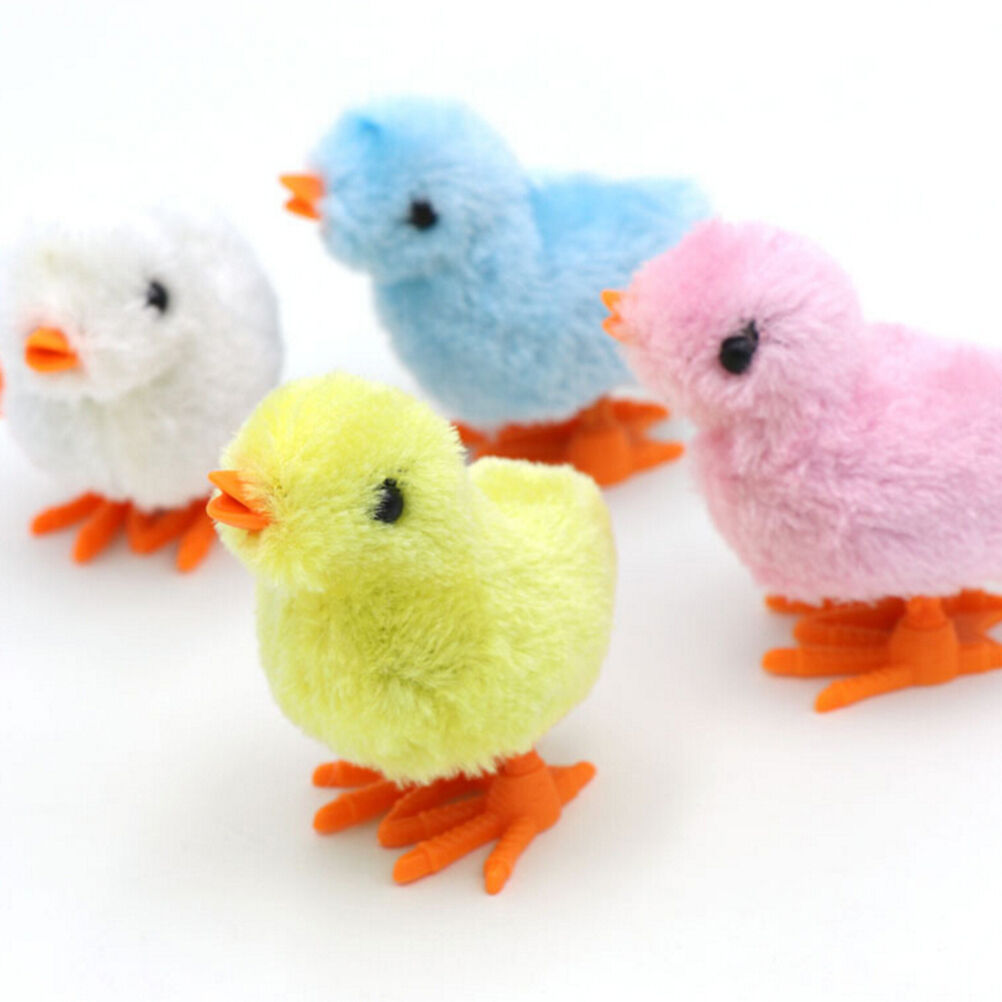 Fluffy Wind up Chicken Dance Clockwork Plush Chicken Fun Kids To.l8