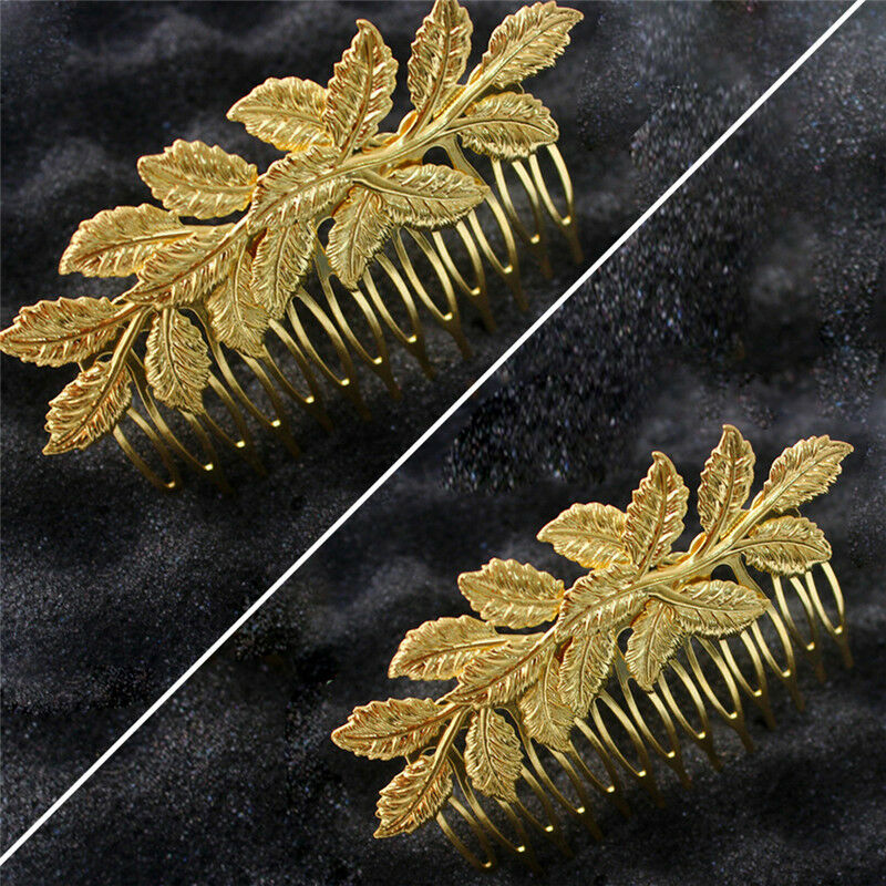 1x Women Hair Clips Hair Comb Hairpin Alloy Leaves Elegant Headband  Hot .l8