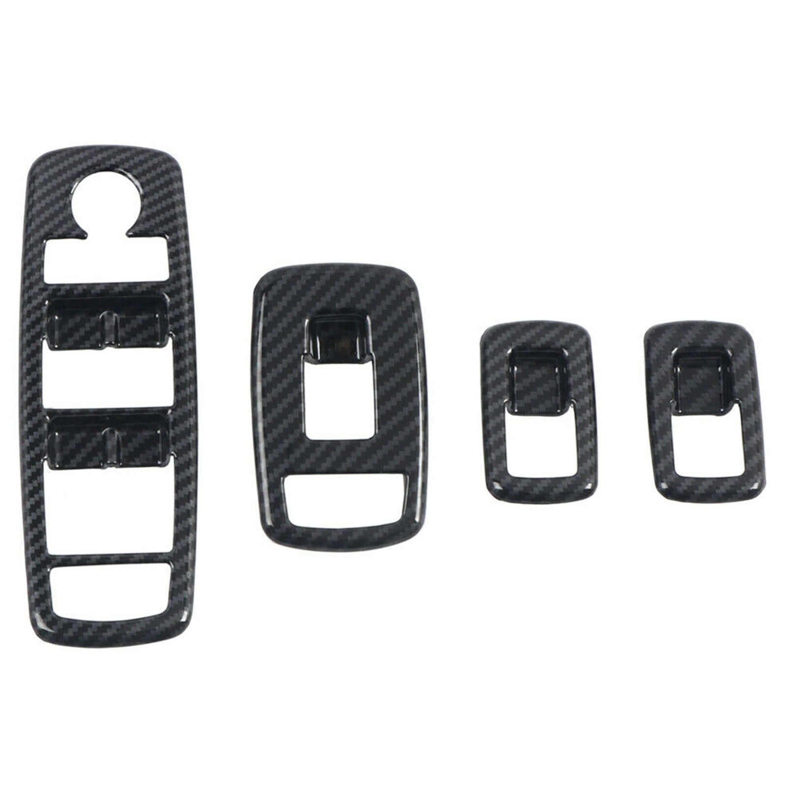 2019 2020 for Dodge Ram 1500 ABS Carbon Window Switch Button Lifter Cover Trim