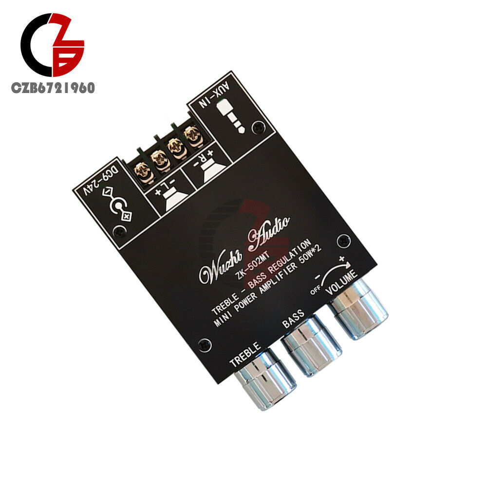 2*50W Bluetooth 502MT 5.0 Amplifier Board 2 Channel High Power Audio Stereo