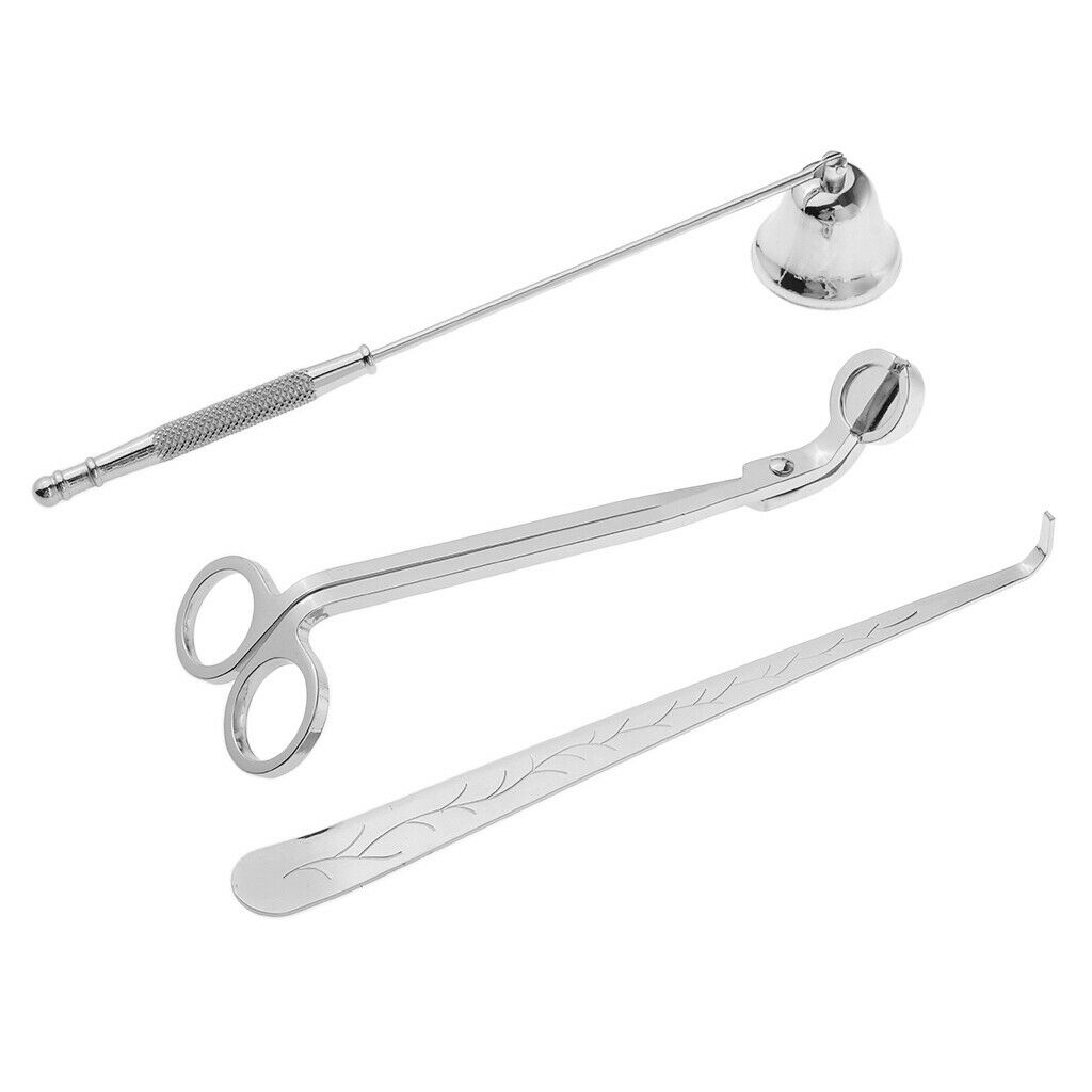 3 candle accessories set candle   scissors candle   spoon candle snuffer