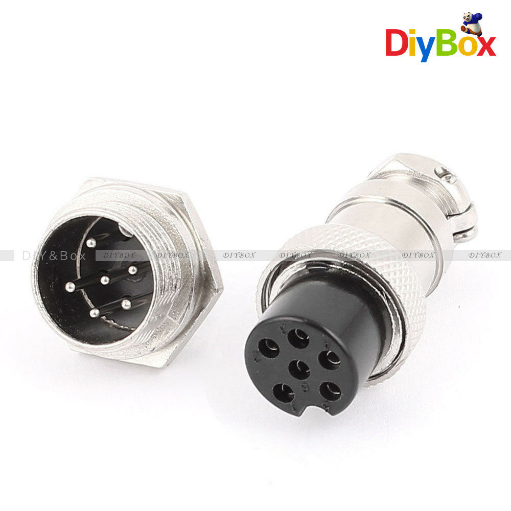 16mm Male & Female panel Metal Connector Aviation Plug GX16-6 6pin AC1200V