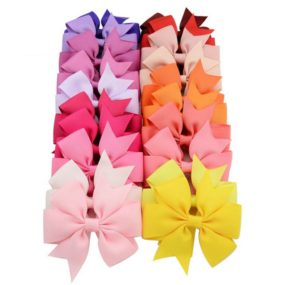 Pack of 40 Children Kids Girls Hair Pins Fishtail Bow Decor Hair Clips Headwear