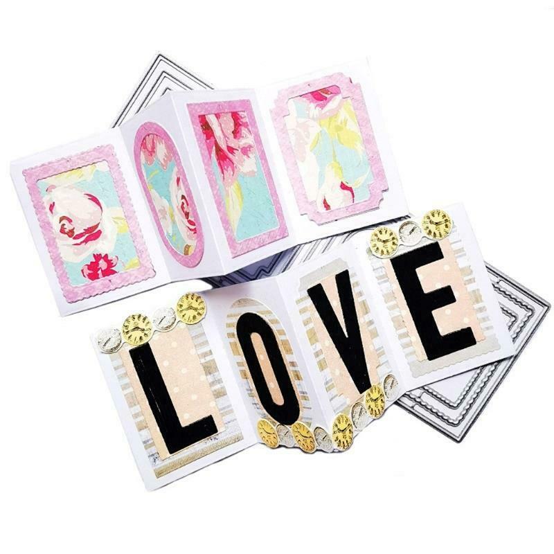 Frame Metal Cutting Dies Stencil DIY Scrapbooking Album Paper Card Template Mold