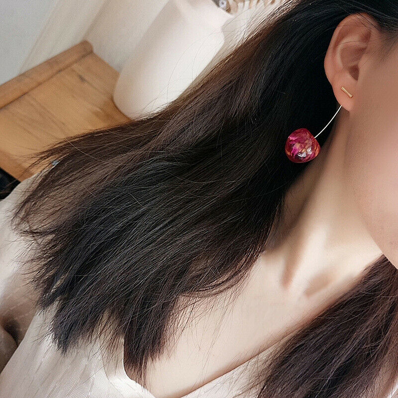 2021 Fashion Women Earrings Contracted Sweet Cherry Modelling Long Earrings