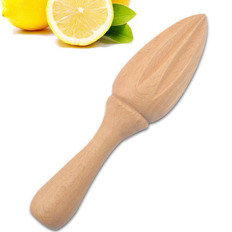 Wooden Lemon Squeezer Hand Press Juicer Fruit Orange Citrus Extractor Rea.l8