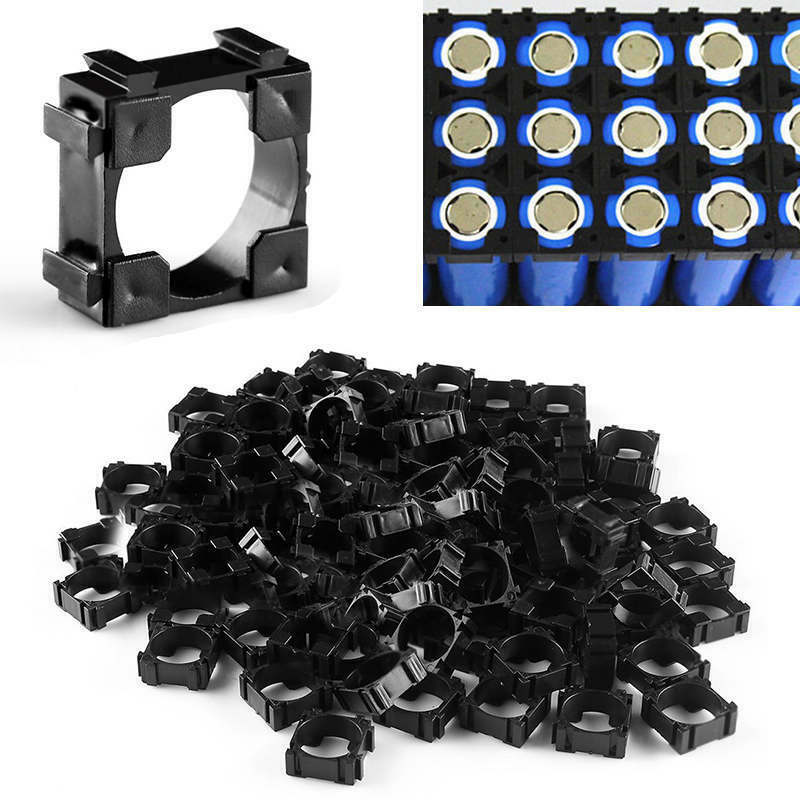 100 X 18650 Battery Cell Holder Safety Spacer Radiating Shell Storage Bracket