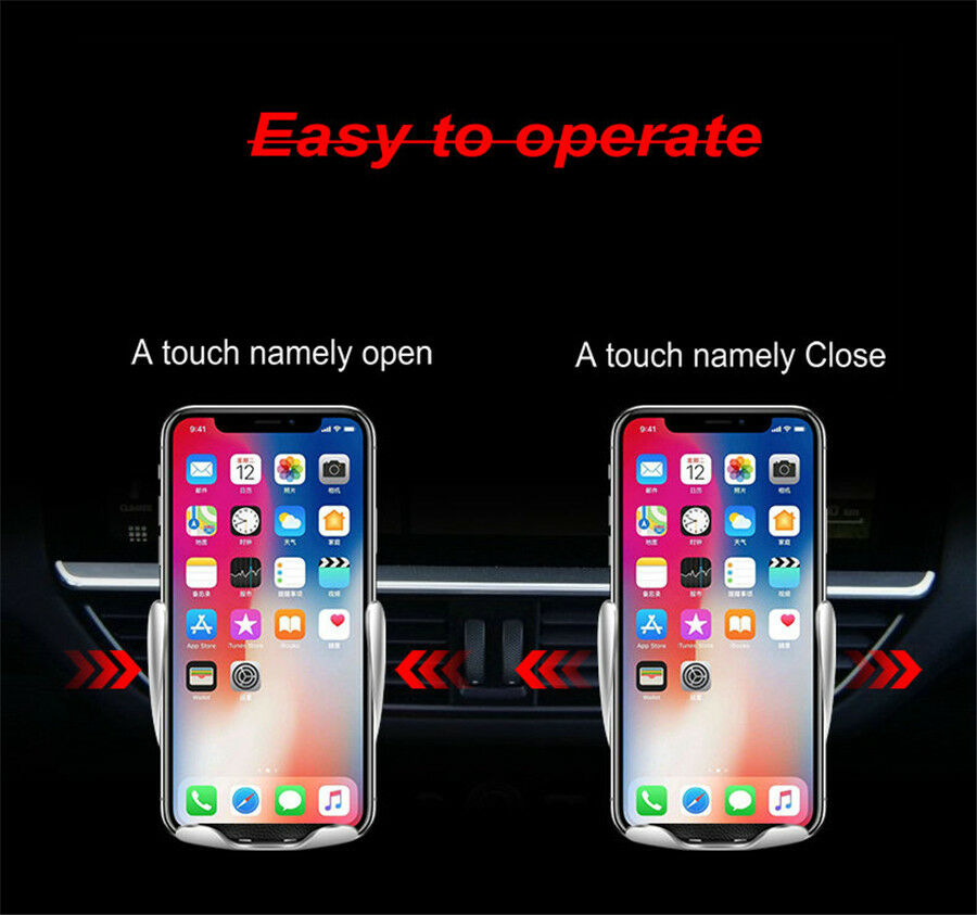 Infrared Automatic Clamping Phone Holder Wireless Charger With TYPE-C Receiver