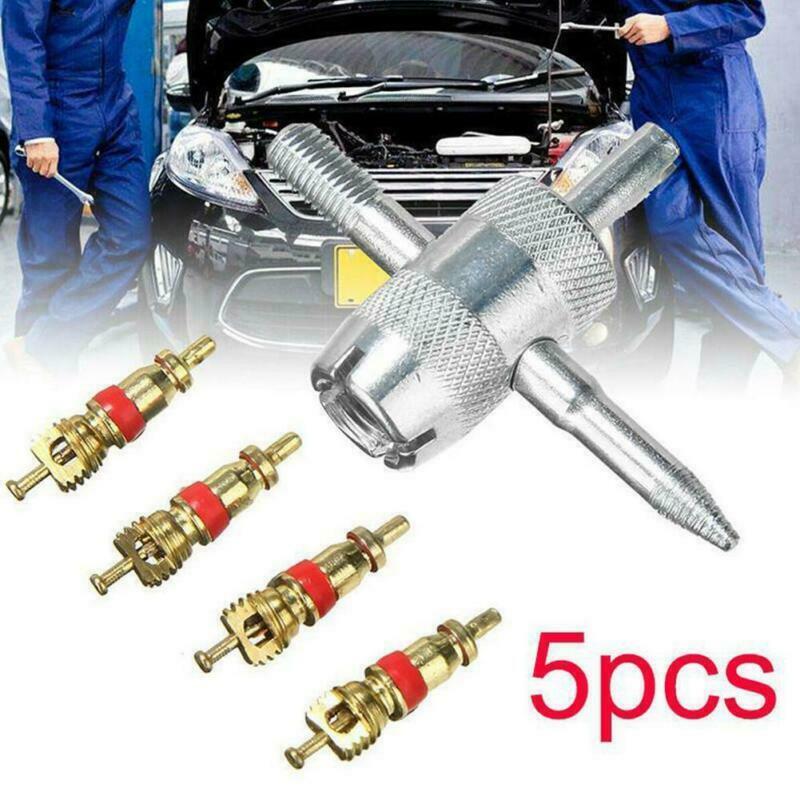 Core Remover Repairer Installer 4 Way Car Tyre Valve Repair Tool Tire Stem Set