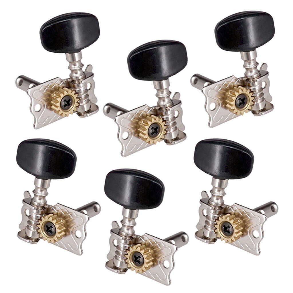 Set of 6 3L3R 4 String Acoustic Guitar Tuners Knobs Heads Replacements