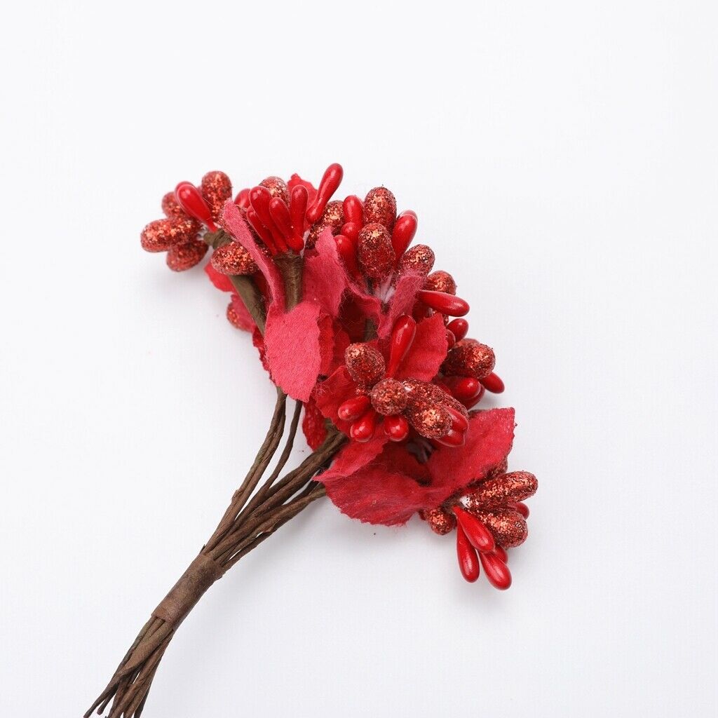 4pcs artificial flowers berries bouquets floral home wedding decor Champagne