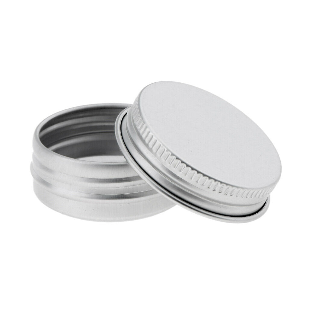 Lots 20 15ml Aluminium Makeup Lip Balm Tins Lotion Candles Powder Beads Jar