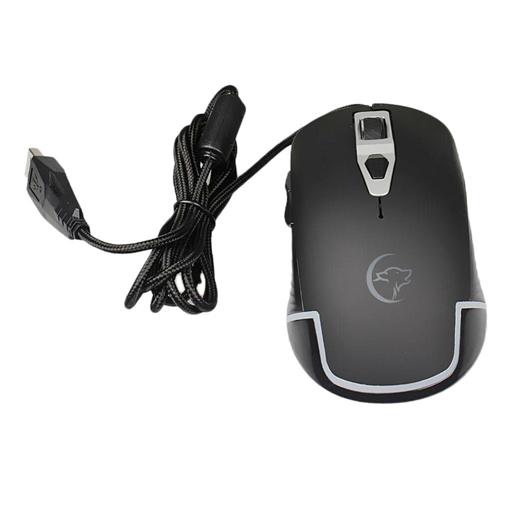 G818 Wired Game Mouse Optoelectronic Mouse 4-mode RGB Glow Desktop Mouse