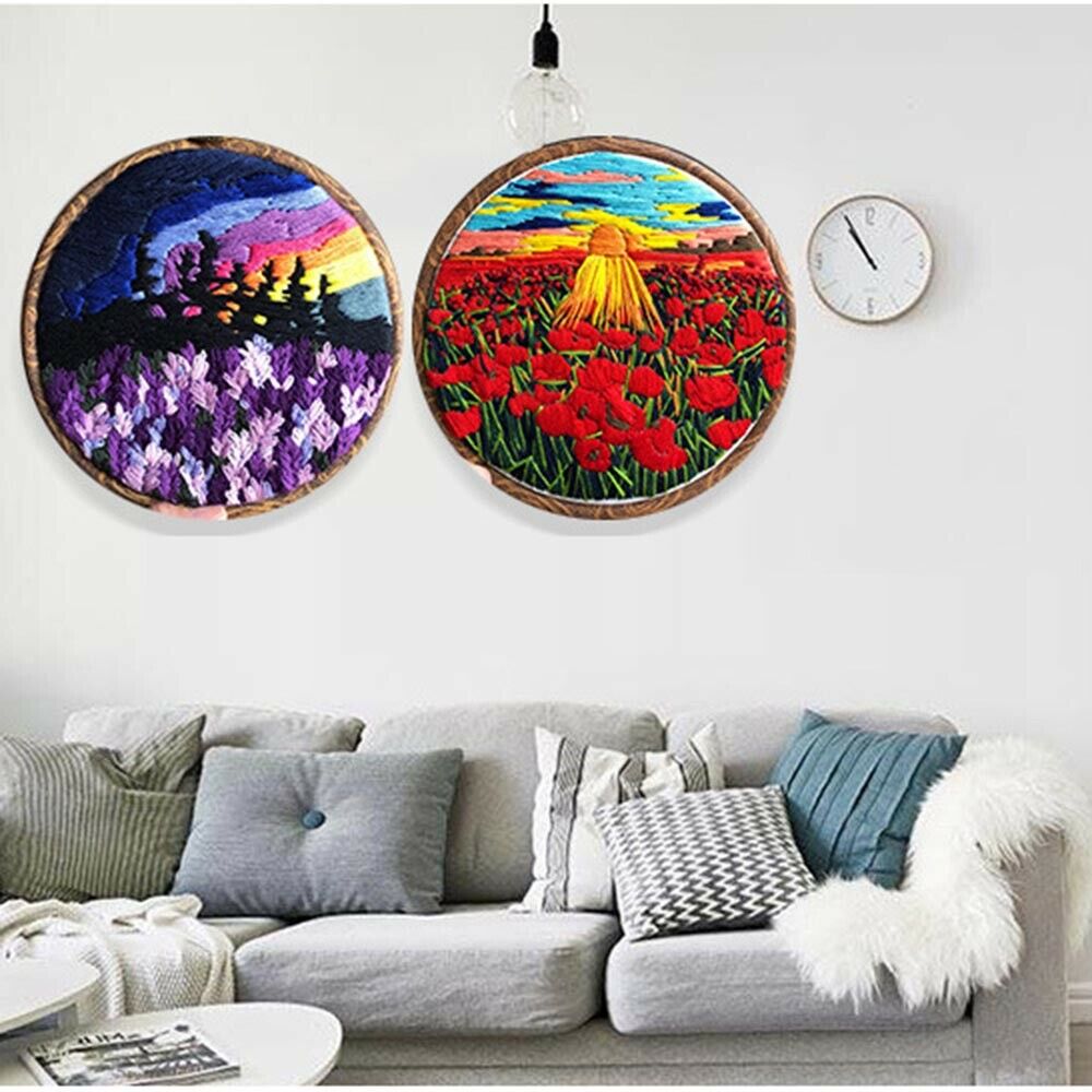 Accessories Flower Embroidery Needle Punch Cross Stitch Kit Embroidery Hoop