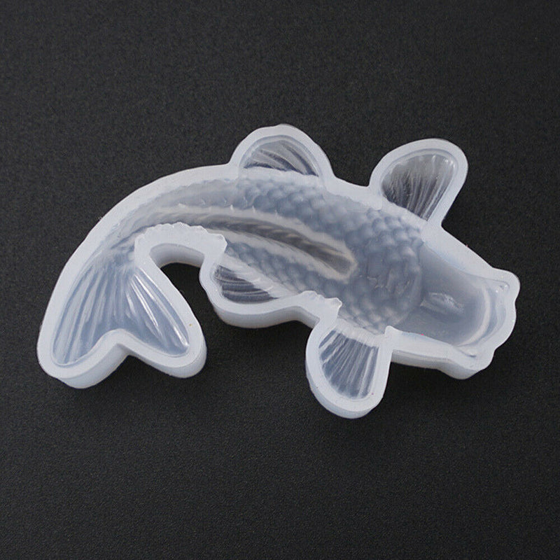 Lucky Carp Fish Silicone Mold DIY Epoxy Craft Cookies Cake Baking Pan Mould Tool