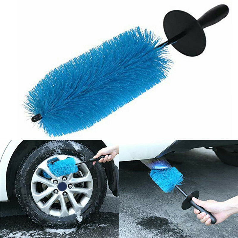 Car Washing Tools Car Tire Brush Car Rim Cleaning Brush Car Wheel Brush Blue BDA