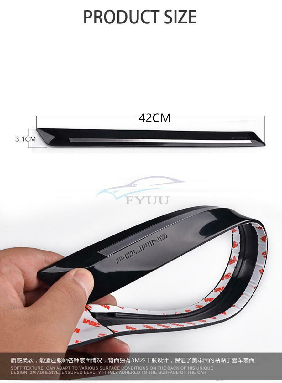 4× 42×3.1CM Universal Rubber Car Anti-scratch Front Rear Bumper Decorate Strips
