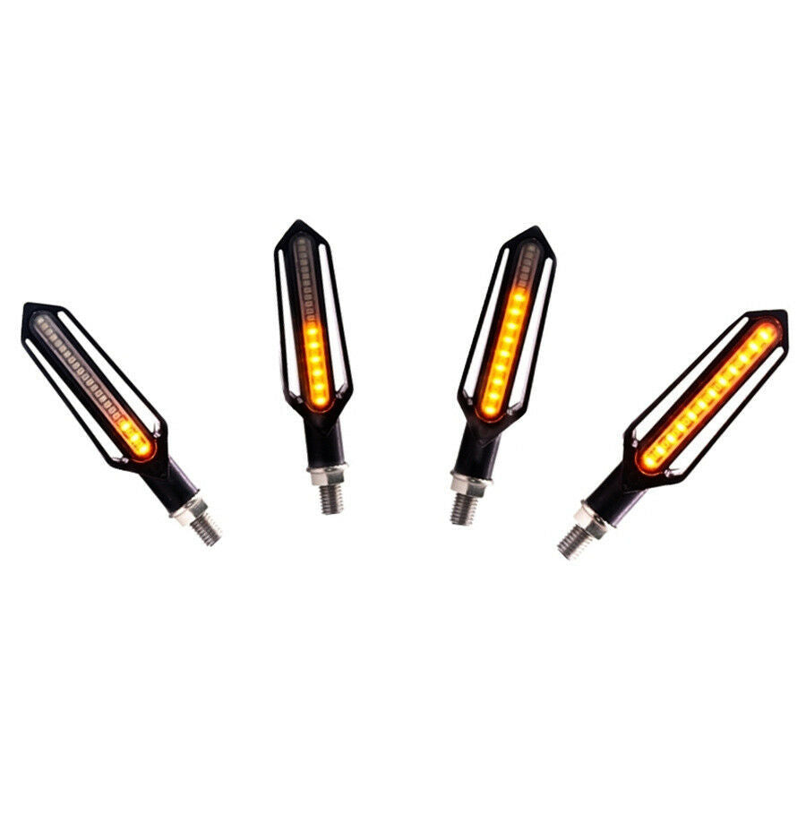 4X Front DRL Rear Tailight Flasher Strobe Dual colors DRL Brake Flowing Lights