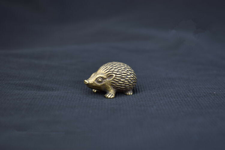 China Pure brass hedgehog small statue