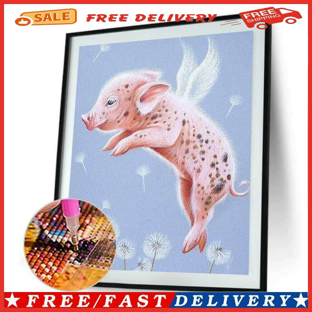 5D DIY Full Drill Diamond Painting Pig Embroidery Mosaic Craft Kits Home Decor