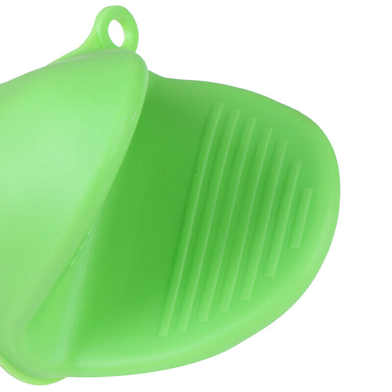 1PC Kitchen Glove Heat Resistant Grip Baking BBQ Mitt Oven Pot Holder Silic Fx