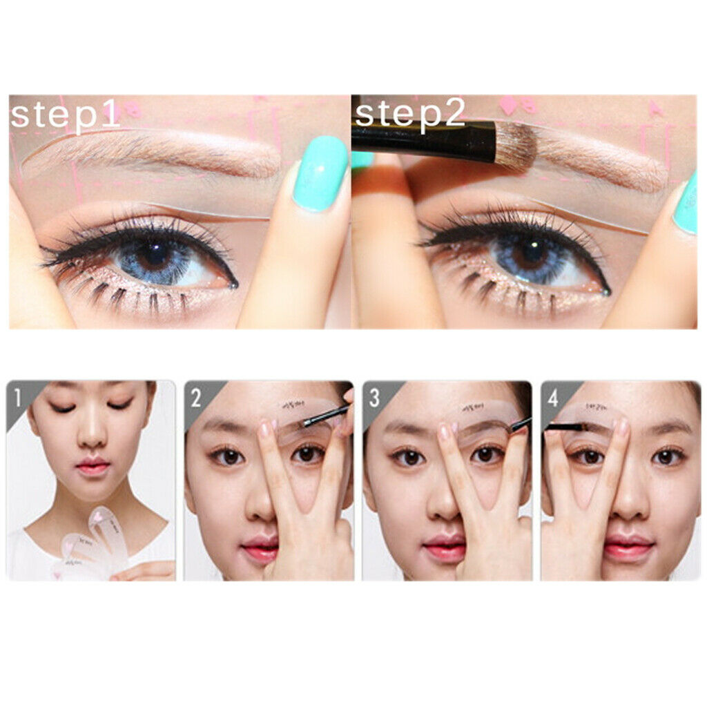 4PCS Stencil Eyebrow Template Modeling Shaping Face Makeup with 4style