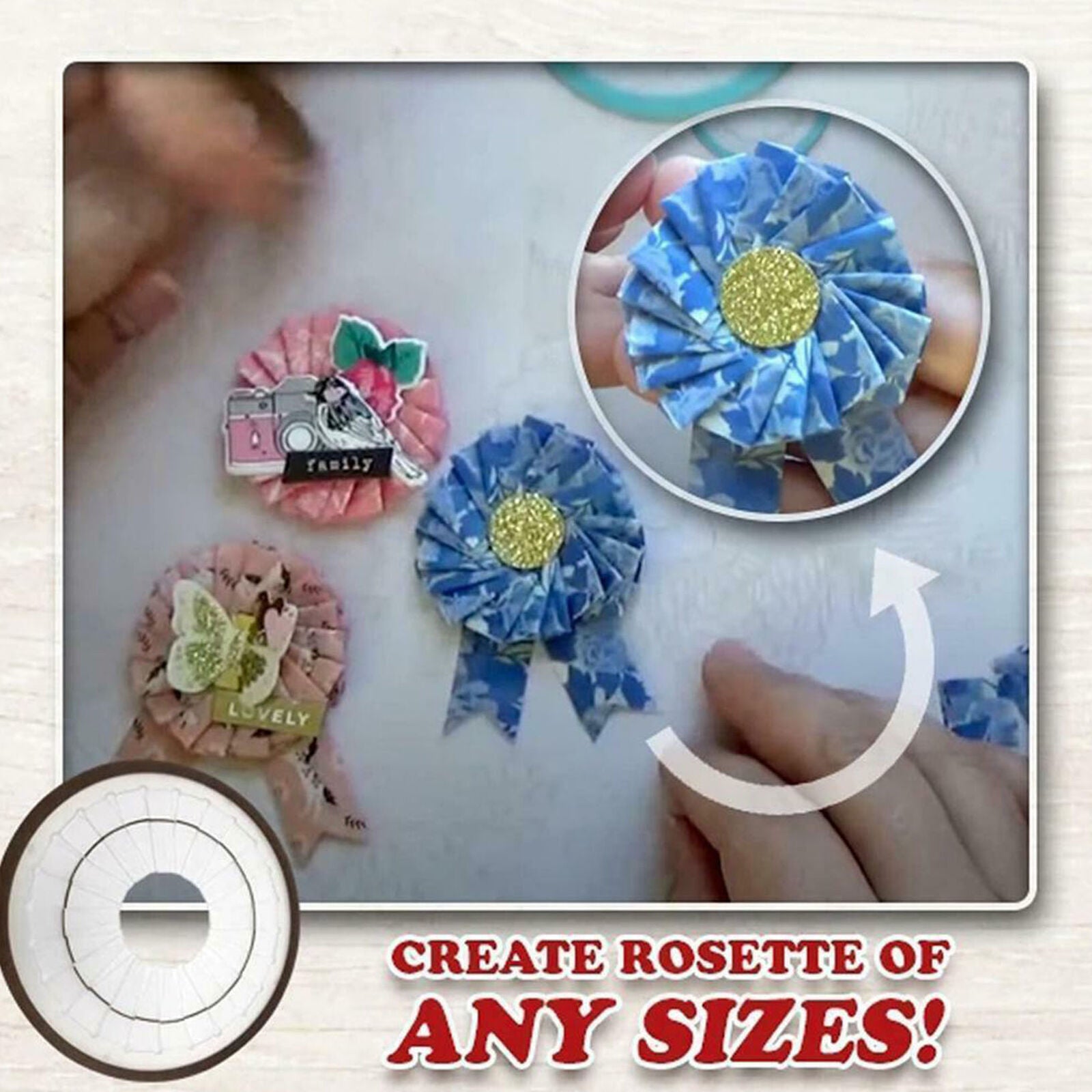 Professional Rosette Maker Large Round Extra Large Yo-Yo Maker DIY Tool