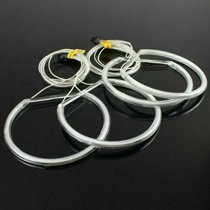 Halogen Headlight White CCFL Angel Eye Halo Rings Kit For BMW E39 E46 3 5 Series