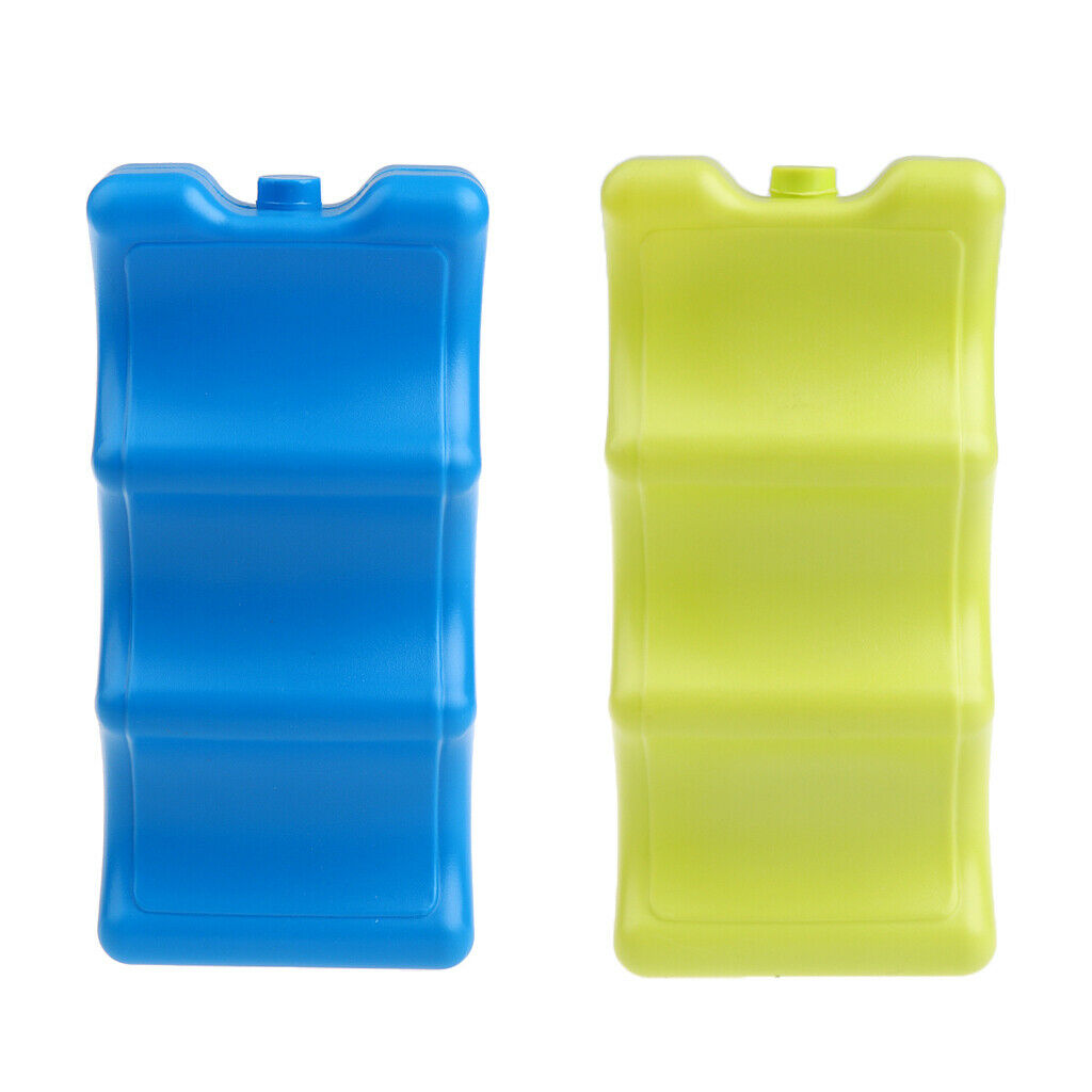 Portable  Lunch Freezer Ice Blocks Case Cool Pack Cooler Box Plastic Blue