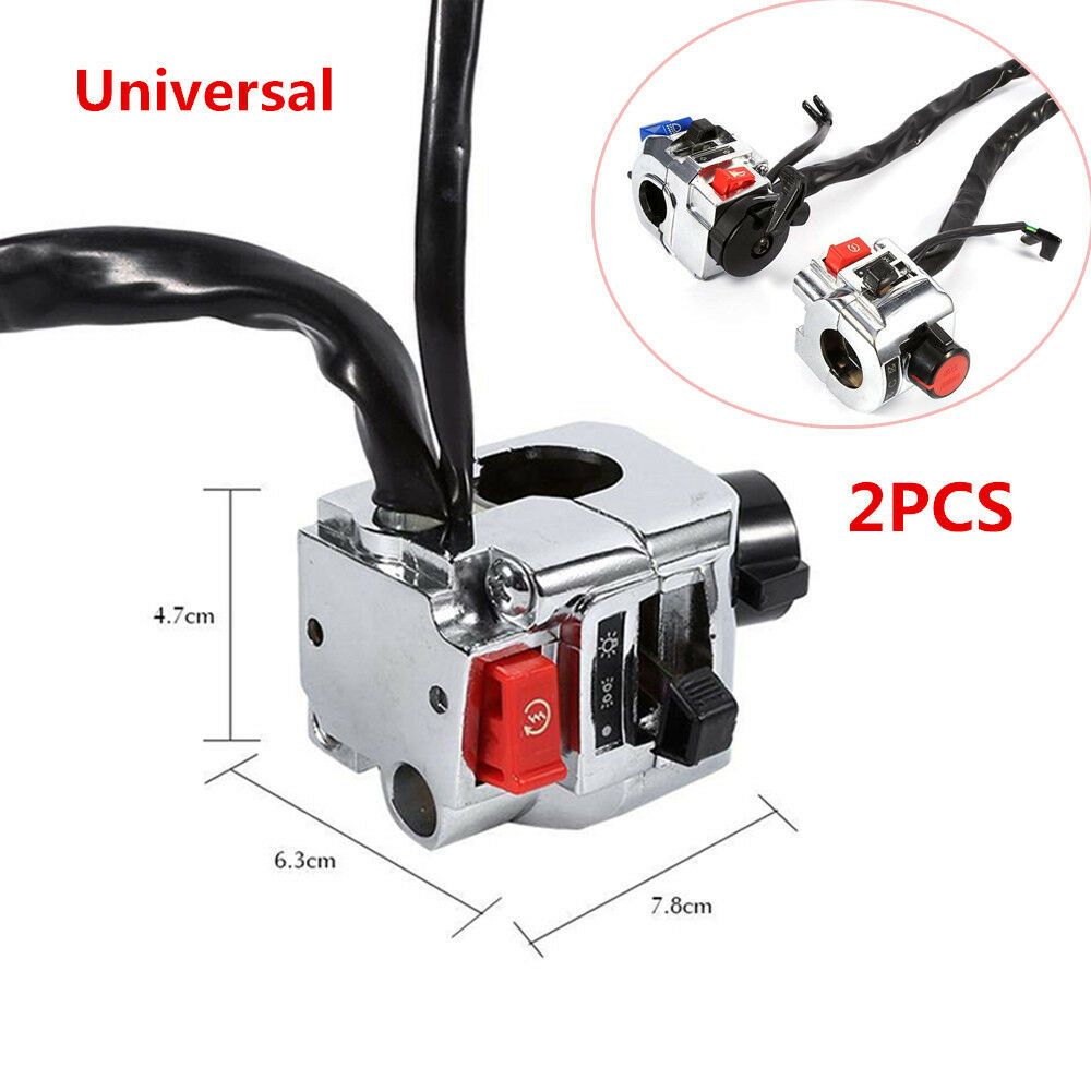 22mm 7/8" Motorcycle Handlebar Switch Control Horn Indicator Start Button 12V DC