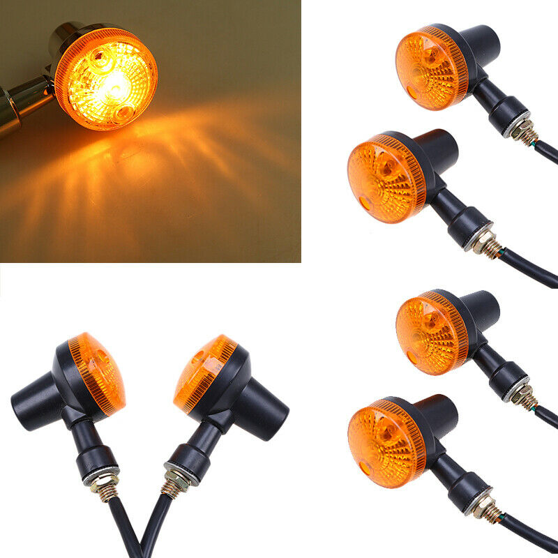 4pcs Black Turn Signal Dual Sports Motorcycle Dirtbike light blinker mx