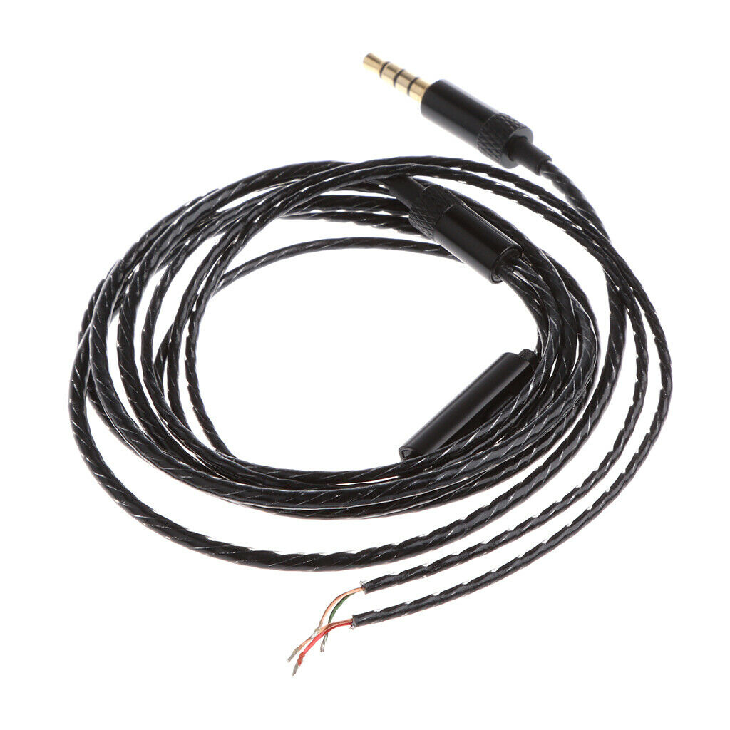 3.5mm Right Angle Audio Cable Cord with Microphone for Headphone Earphone