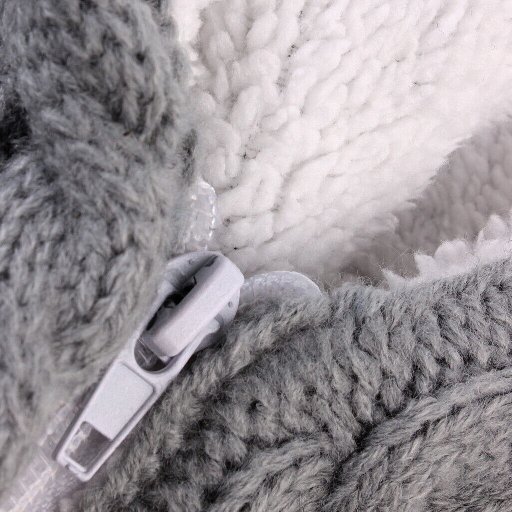 Baby Infant Knit Crochet Swaddle Wrap Swaddling Blanket Sleeping Bag Gray