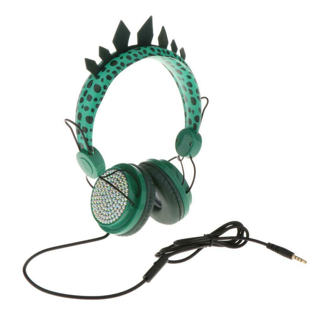 Cute Dinosaur Kids Headphone Volume Limiting Adjustable Headband for Boys