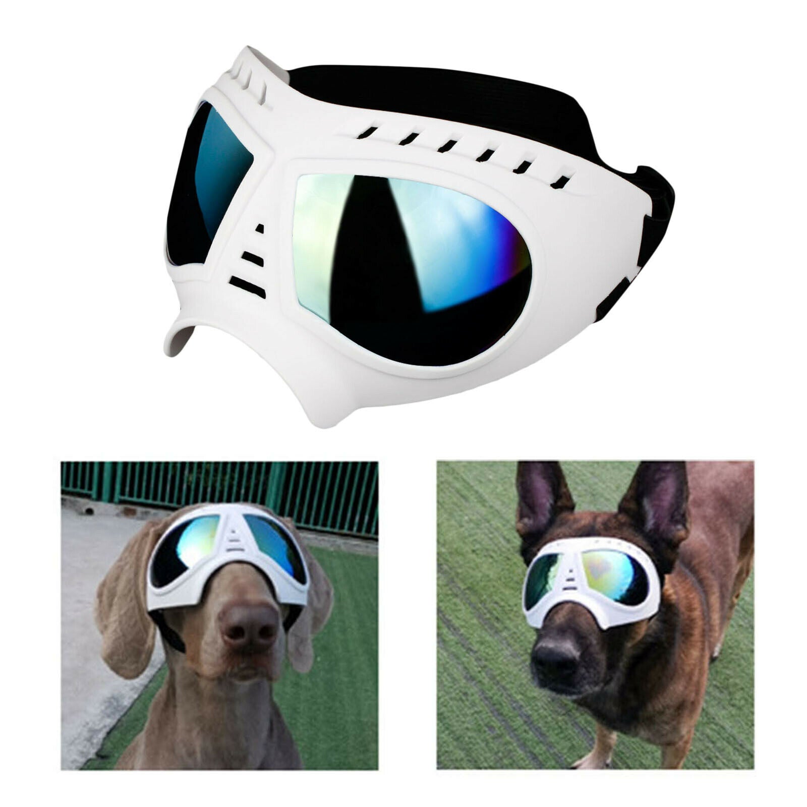 Dog Sunglasses Pet Goggles Fog Protection Glasses Eye Wear White