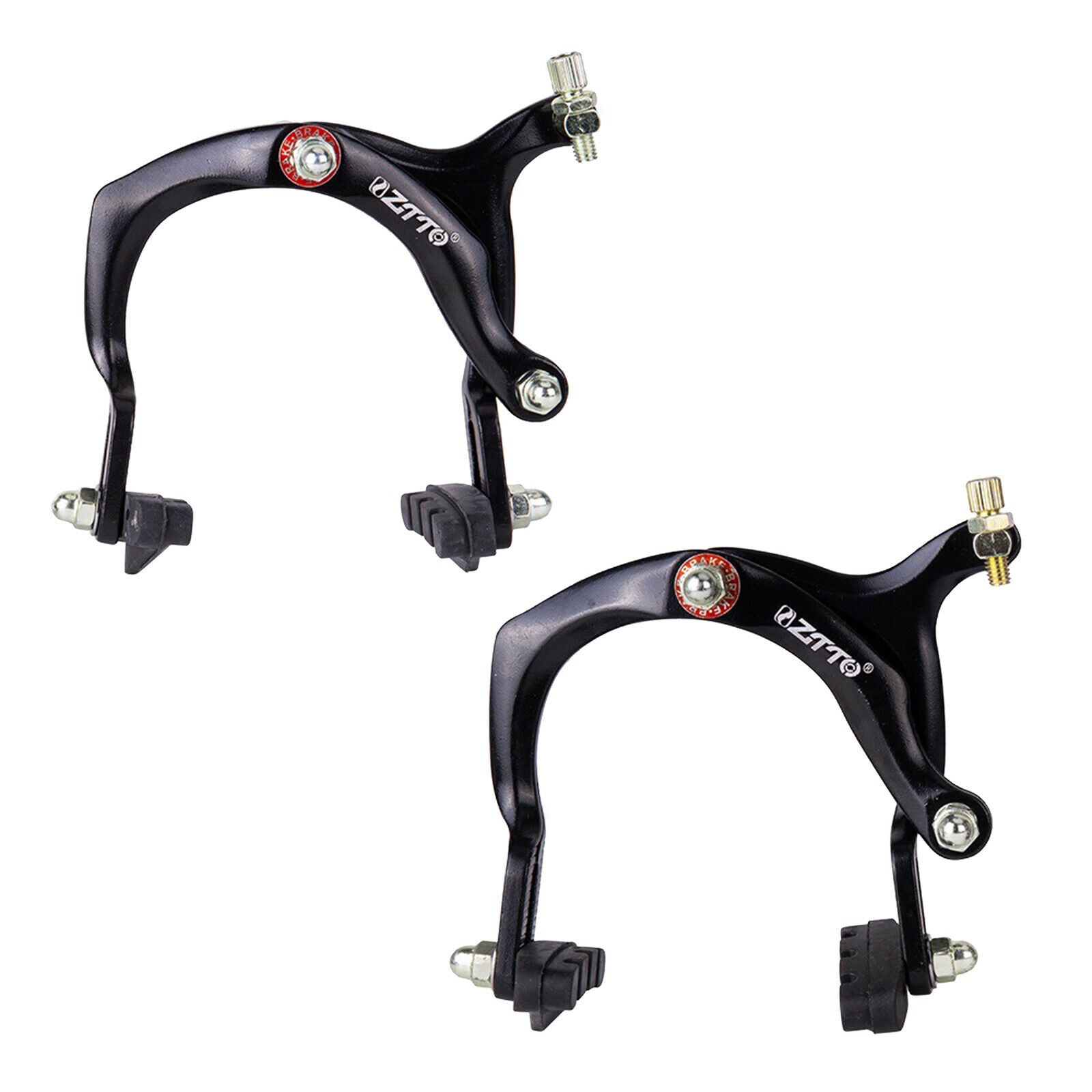 2Pieces Bicycle Brake Caliper Mountain Clamp Front Rear Accessories Black